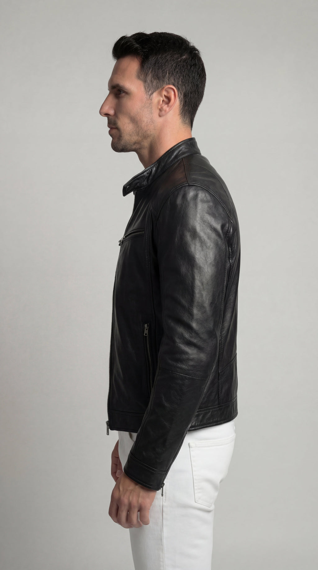 Men's Elegant Leather Jacket for Fall