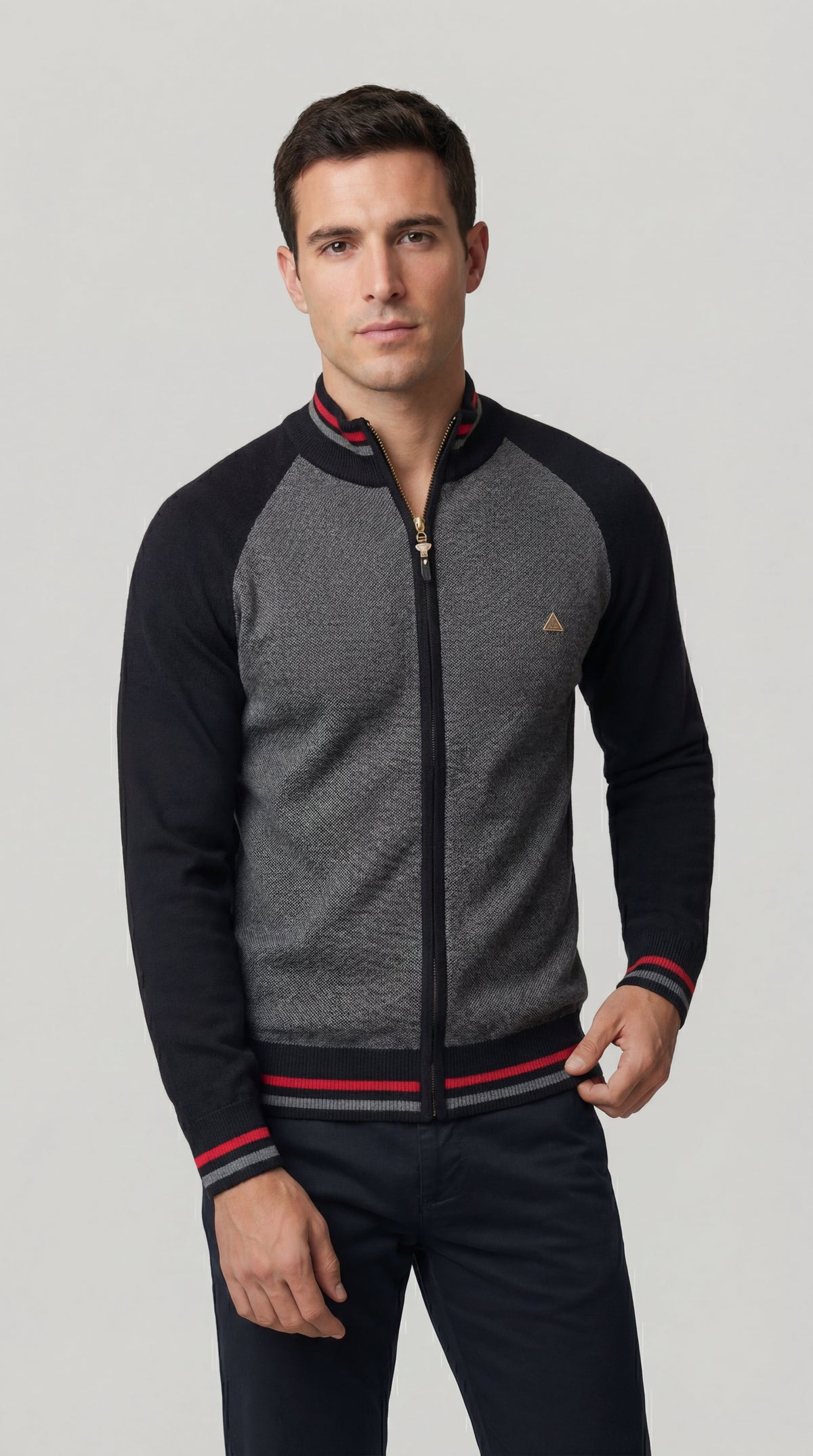 Men's Modern Knit Cardigan - Black