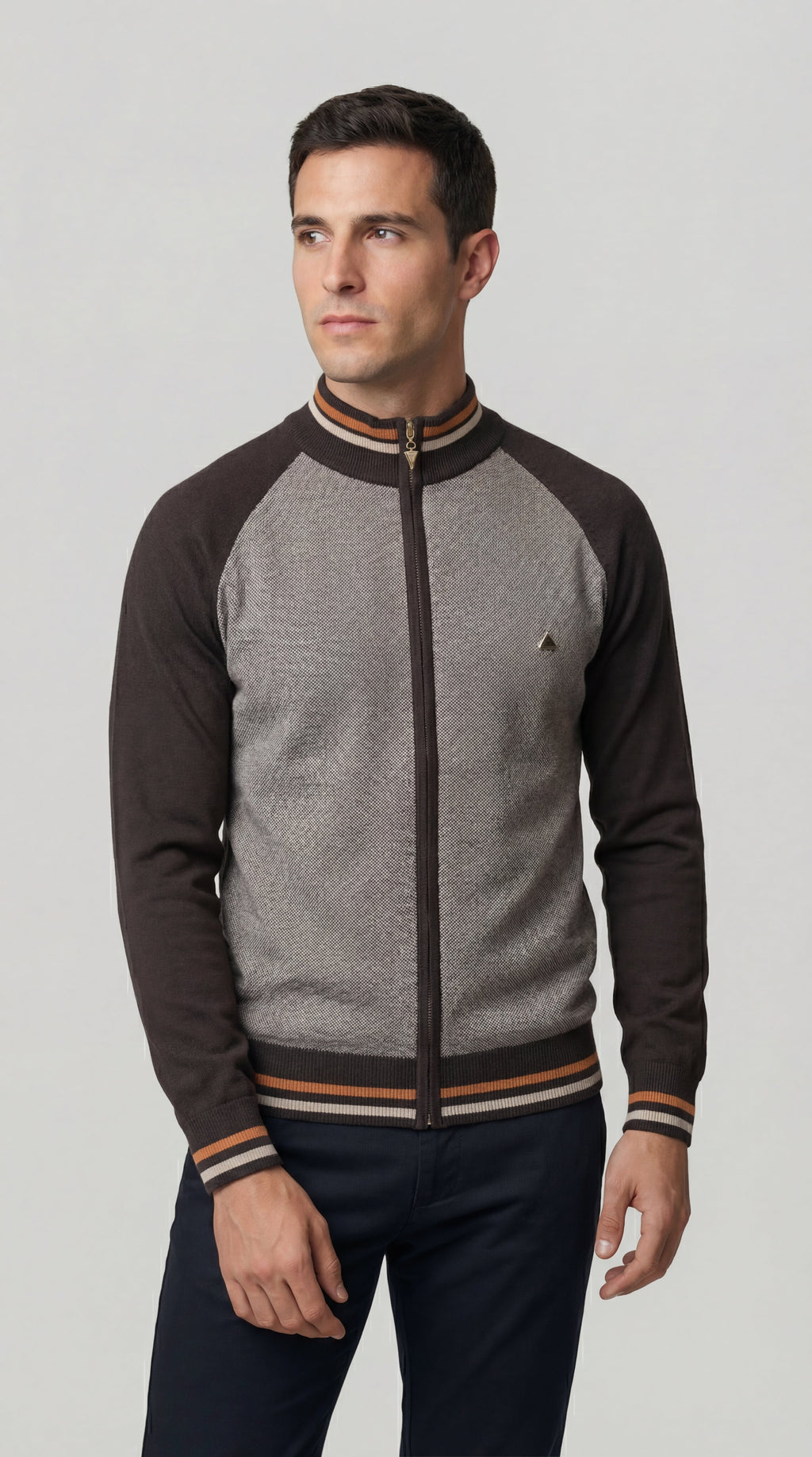 Men's Modern Knit Cardigan - Brown