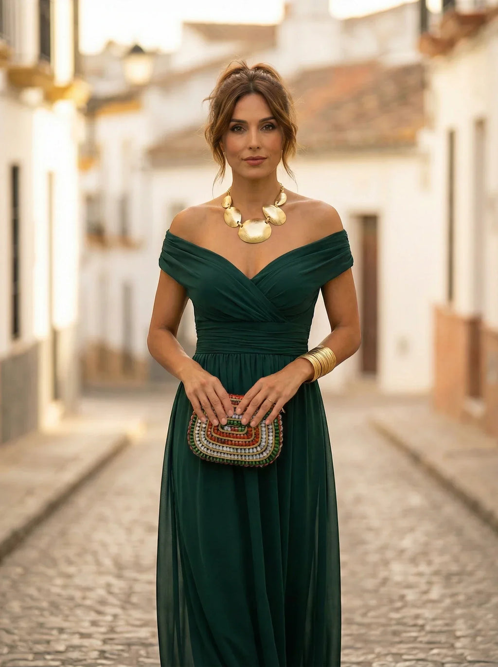 Women's Elegant Long Bridesmaid Dress for Fall