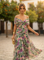 Women's Elegant Long Bridesmaid Dress for Fall