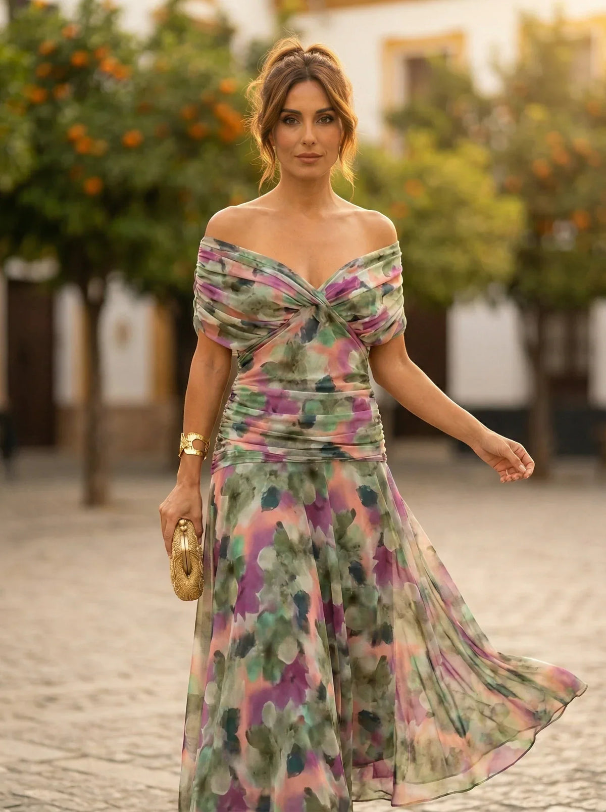 Women's Elegant Long Bridesmaid Dress for Fall