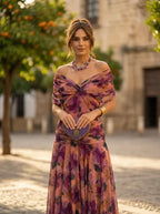 Women's Elegant Long Bridesmaid Dress for Fall