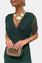 Women's Elegant Off-Shoulder Wedding Guest Maxi Dress