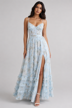 Women's Strappy Maxi Dress with Side Slit