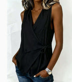 Women's Sleeveless Blouse - Black