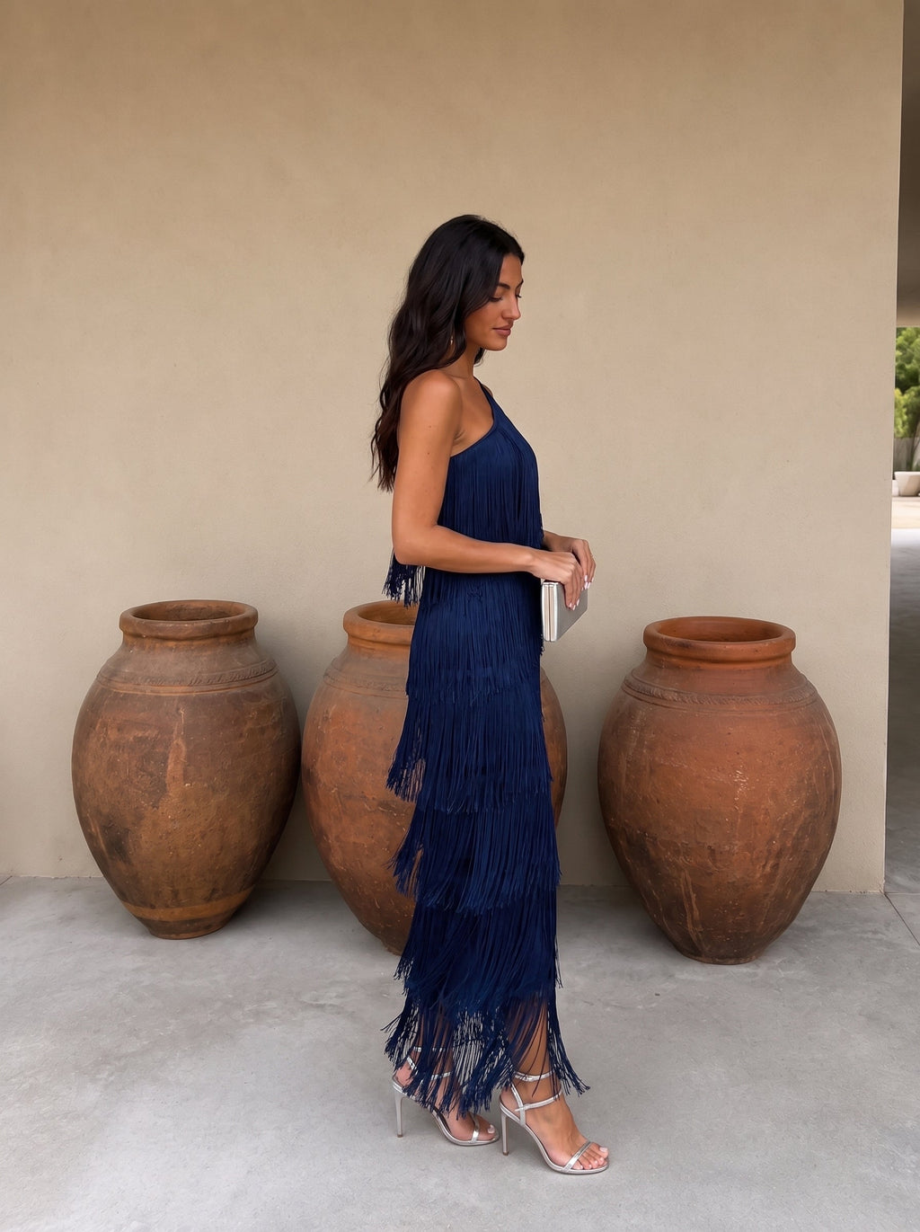 Women's Elegant Fringe Wedding Guest Dress