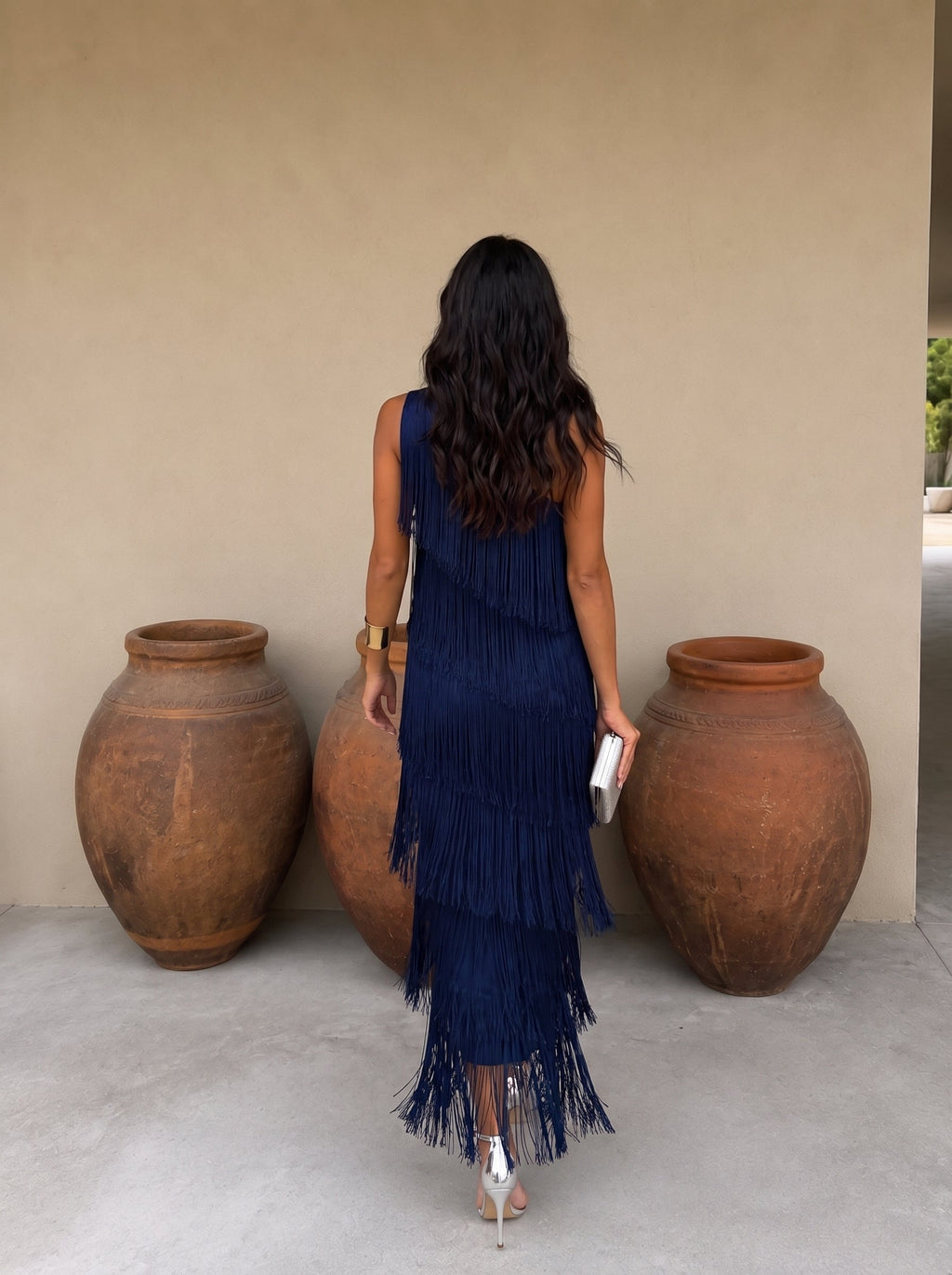 Women's Elegant Fringe Wedding Guest Dress