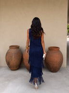 Women's Elegant Fringe Wedding Guest Dress