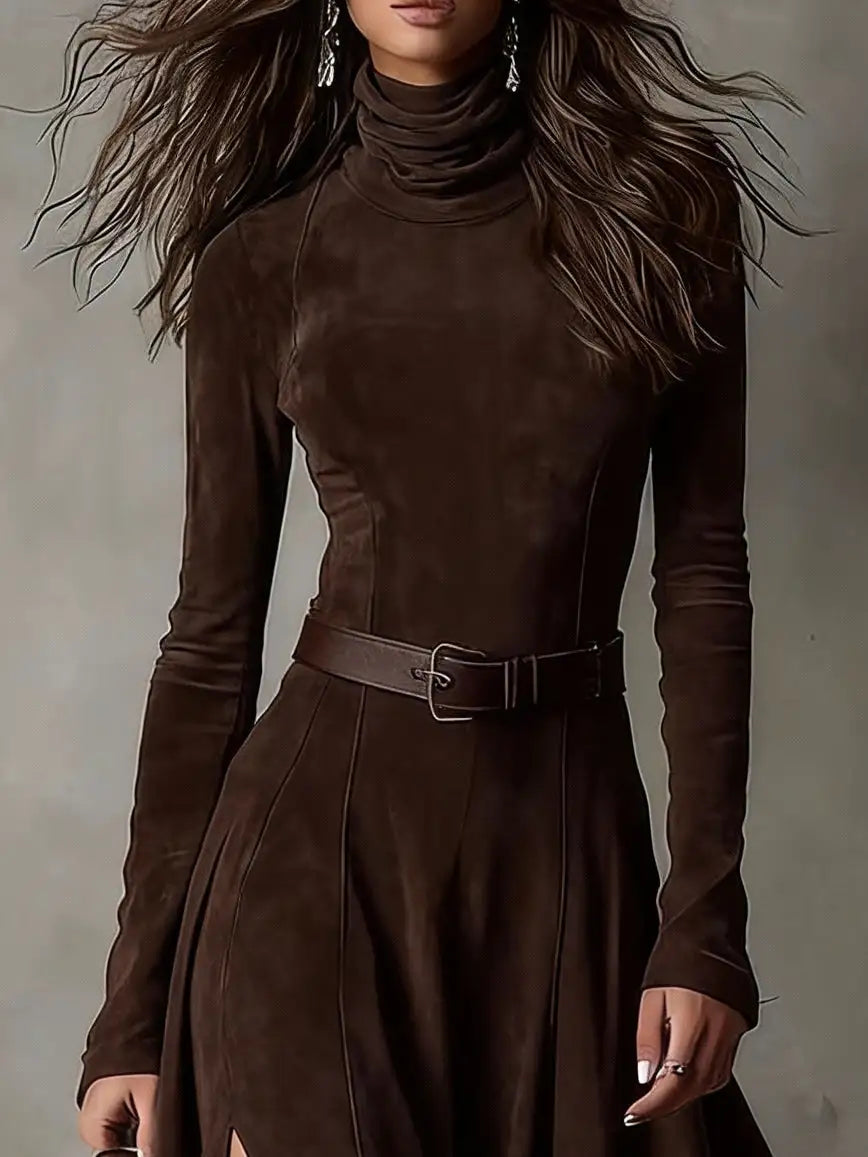 Women's Suede Dress for Fall