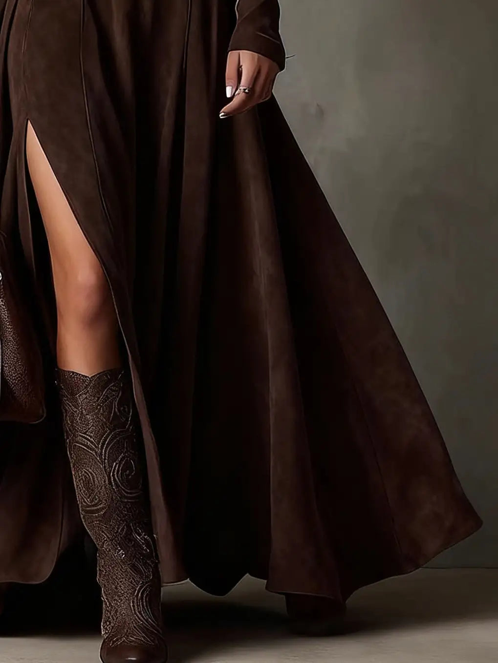 Women's Suede Dress for Fall