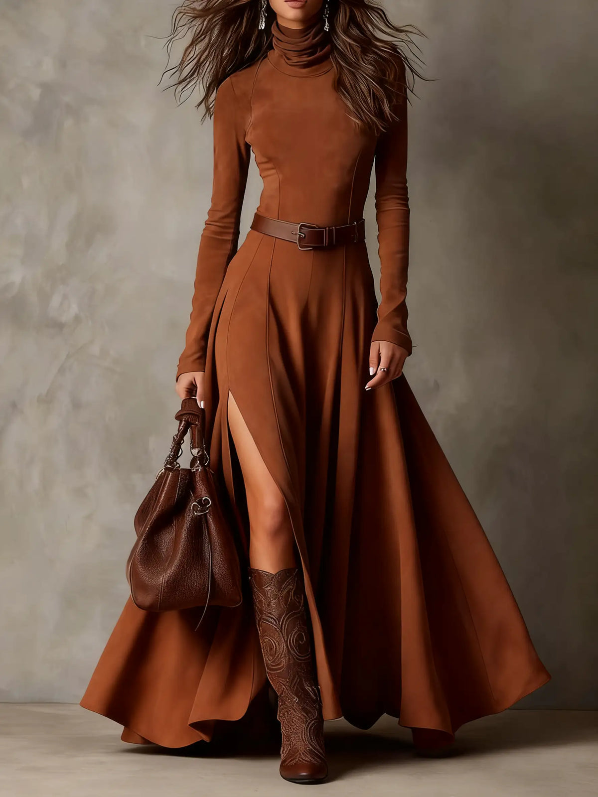 Women's Suede Dress for Fall