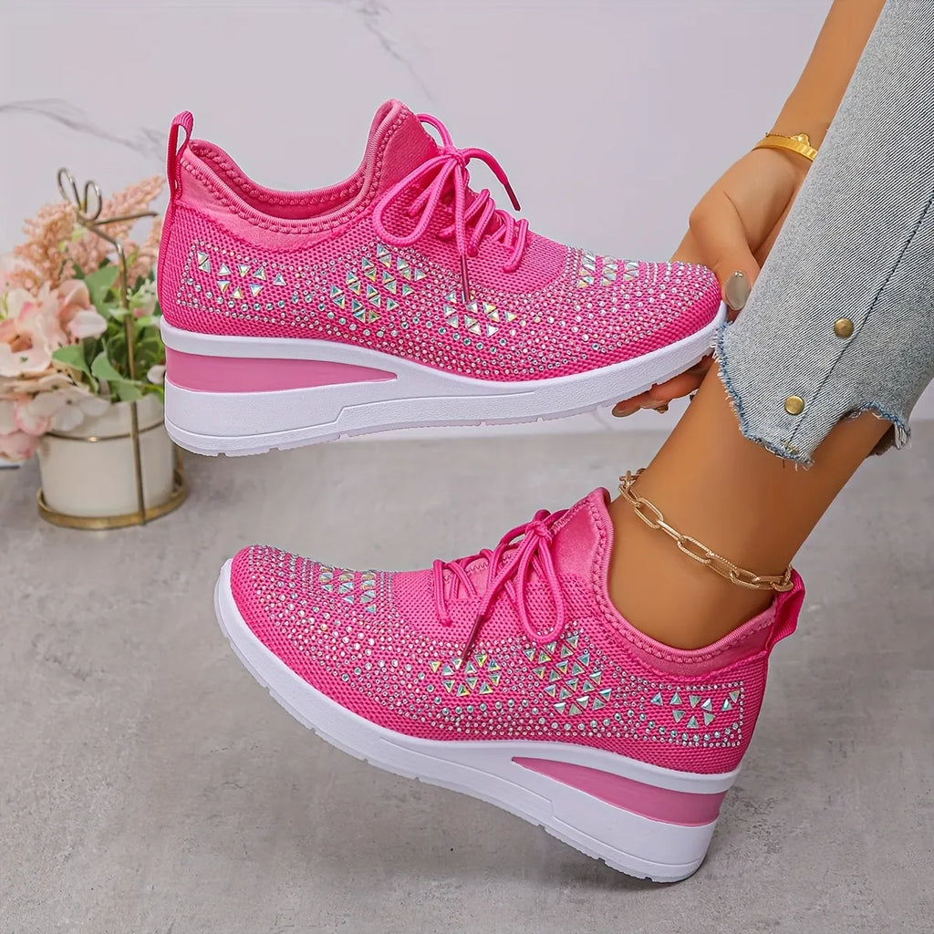 Women's Orthopedic Walking Sneakers Comfortable All-Day Wear - Pink