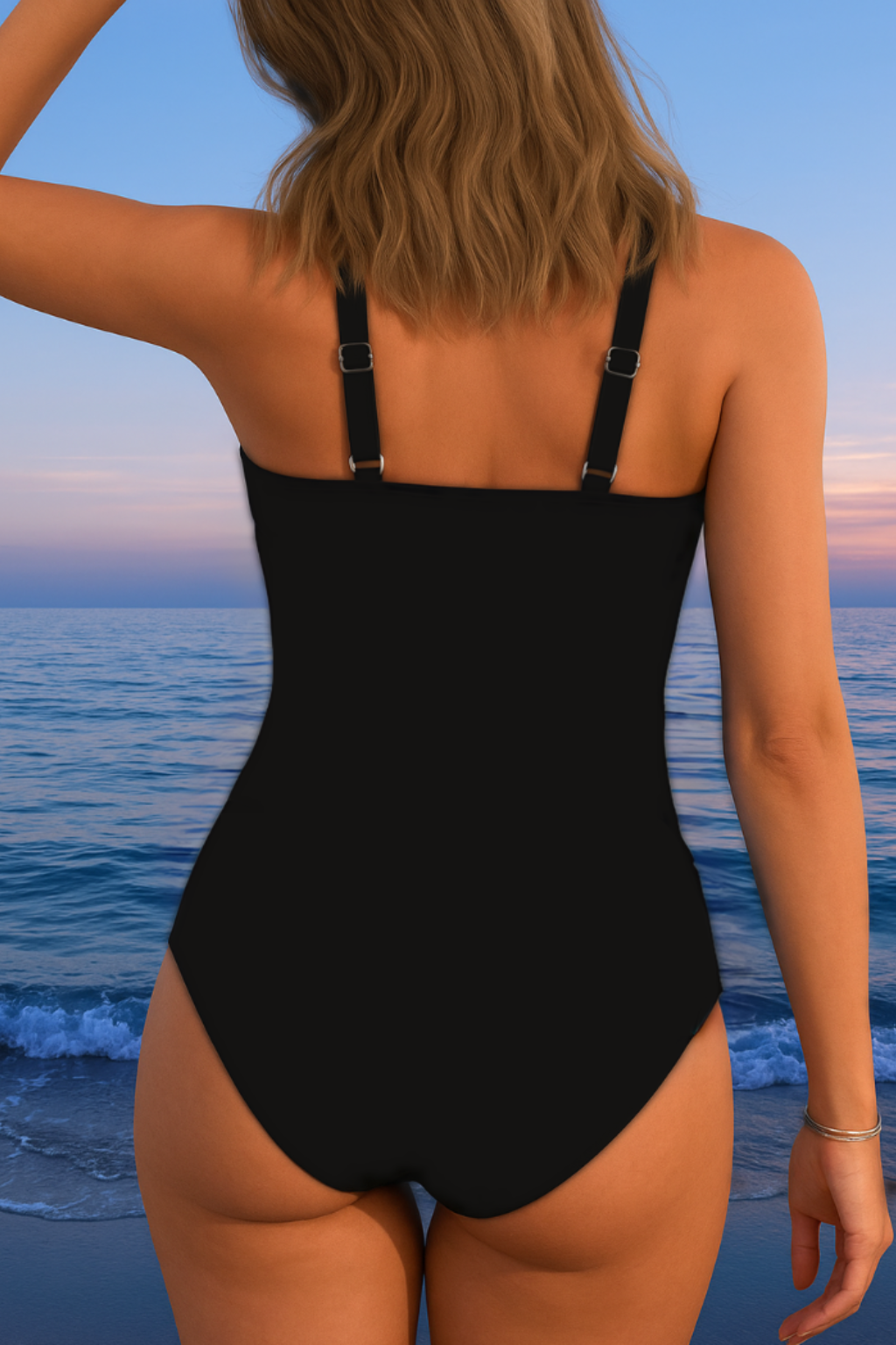 Women's Flattering Crossover One-Piece Swimsuit