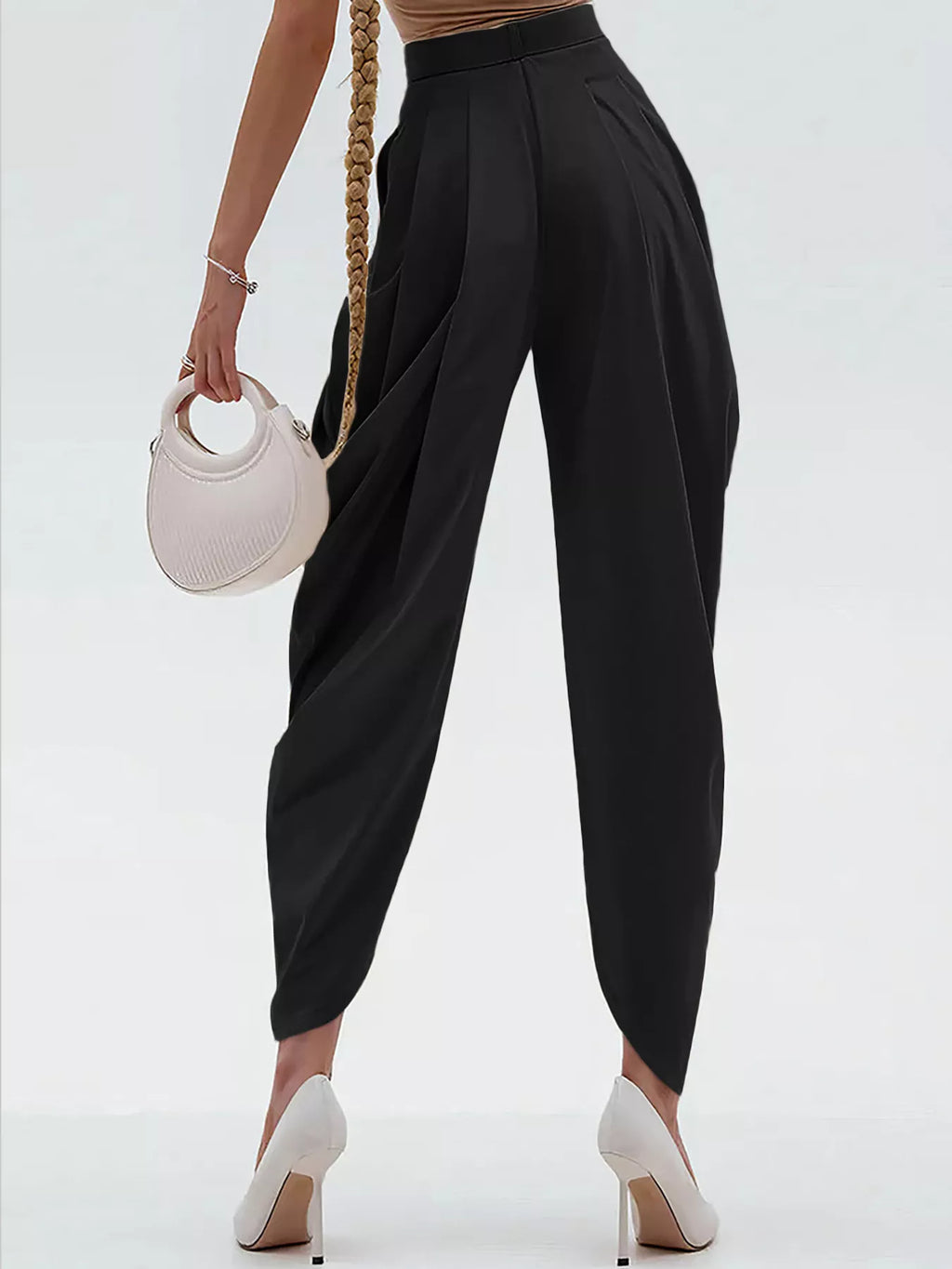 Women's High-Rise Flowy Wide-Leg Pants