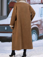 Women's Oversized Long Sherpa Coat for Winter