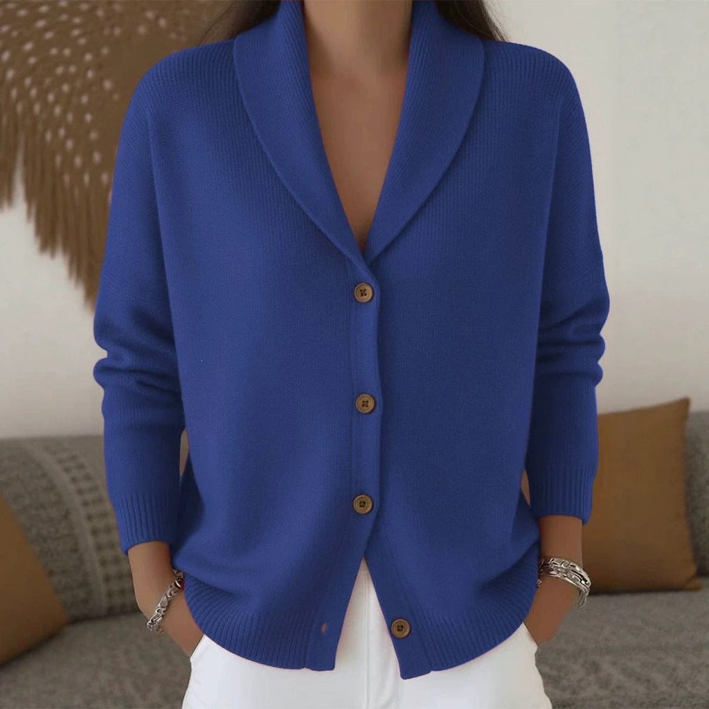 Women's Soft Knit Lapel Cardigan