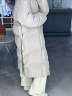 Women's Long Belted Puffer Coat