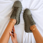 Women's Comfortable Athletic Sneakers - Green