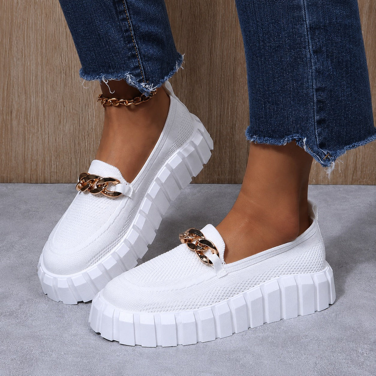 Women's Comfortable Athletic Sneakers - White