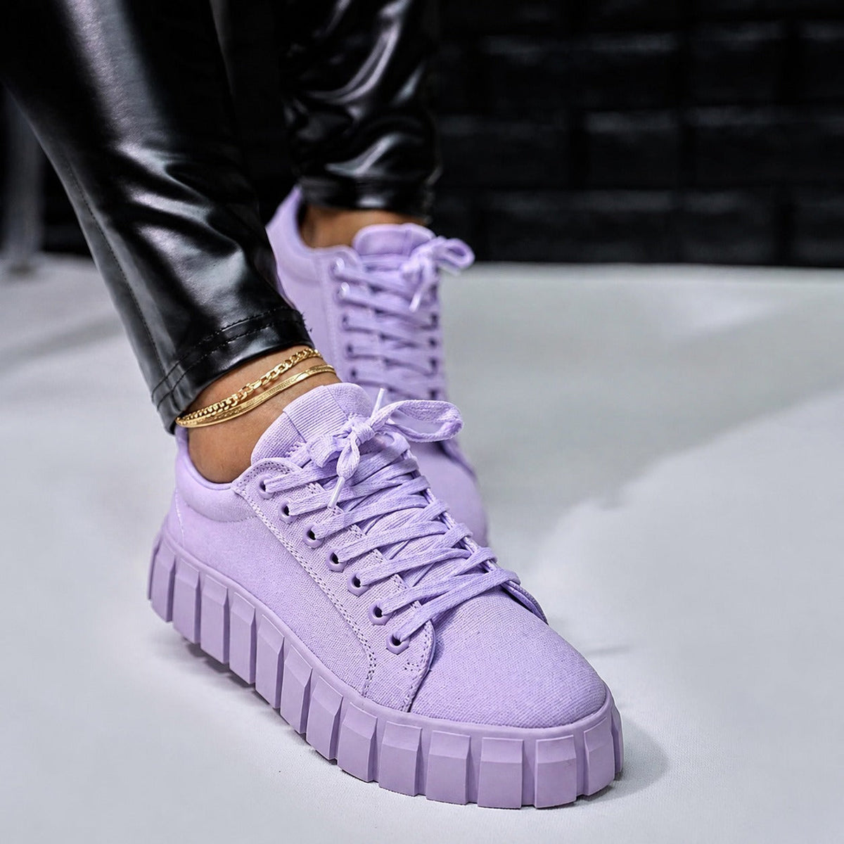 Women's Comfortable Athletic Sneakers - Lilac