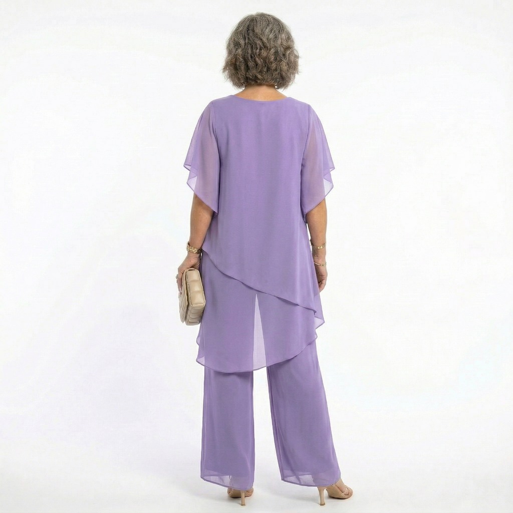 Women's Elegant Asymmetric Tunic Set for Special Occasions