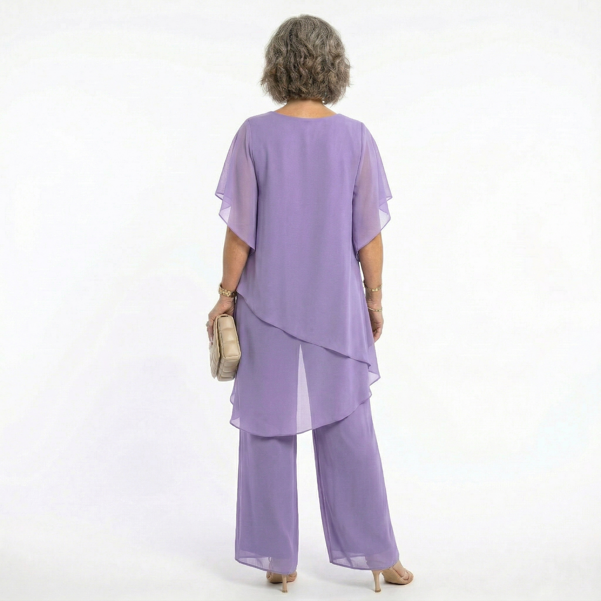 Women's Elegant Asymmetric Tunic Set for Special Occasions