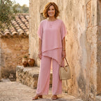 Women's Elegant Asymmetric Tunic Set for Special Occasions