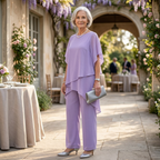 Women's Elegant Asymmetric Tunic Set for Special Occasions