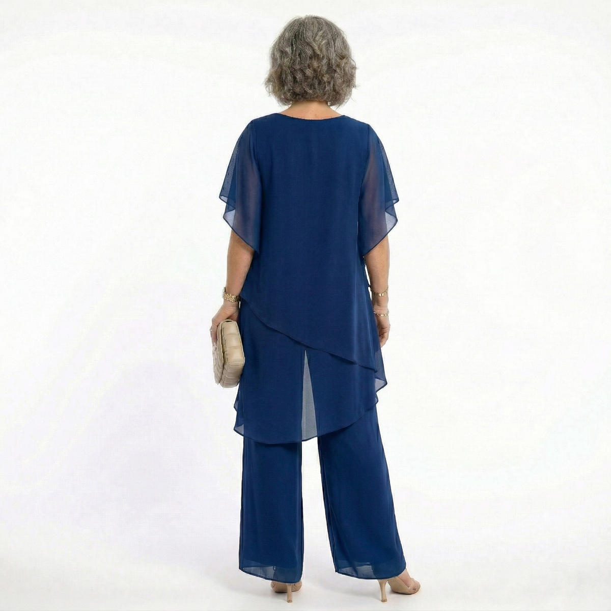Women's Elegant Asymmetric Tunic Set for Special Occasions