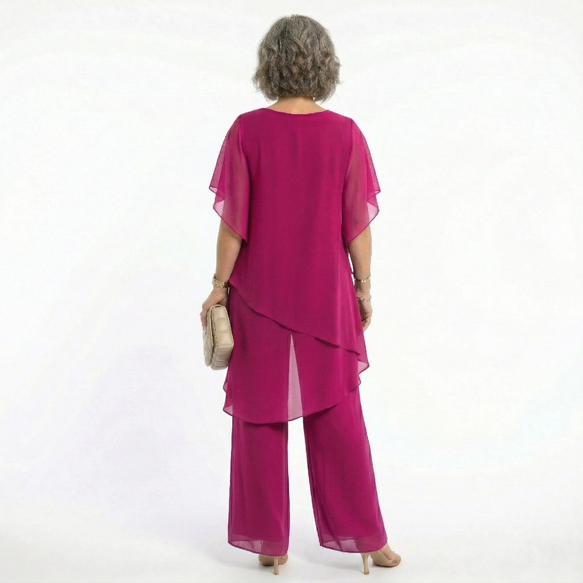 Women's Elegant Asymmetric Tunic Set for Special Occasions