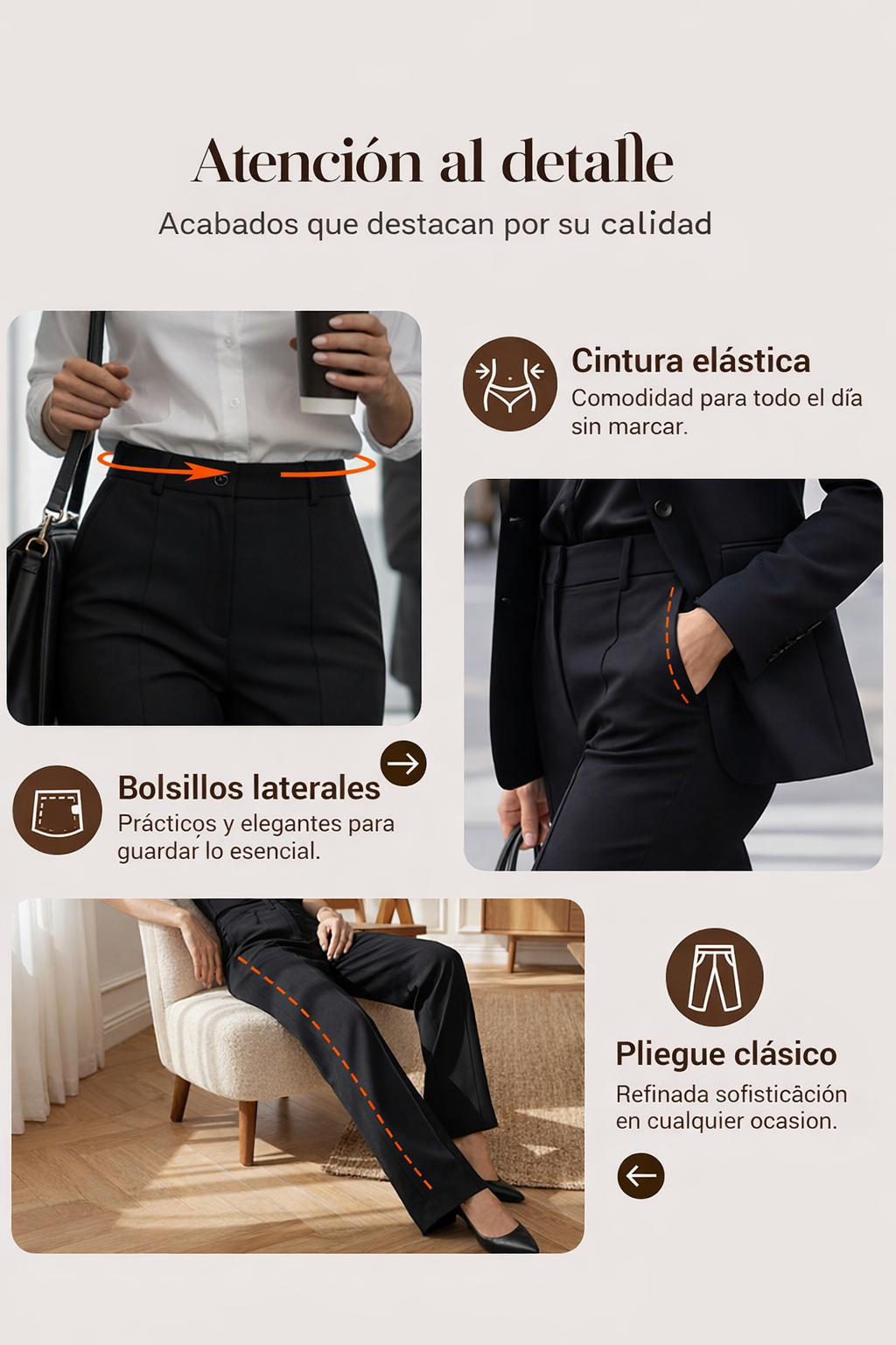 Women's High-Waisted Dress Pants