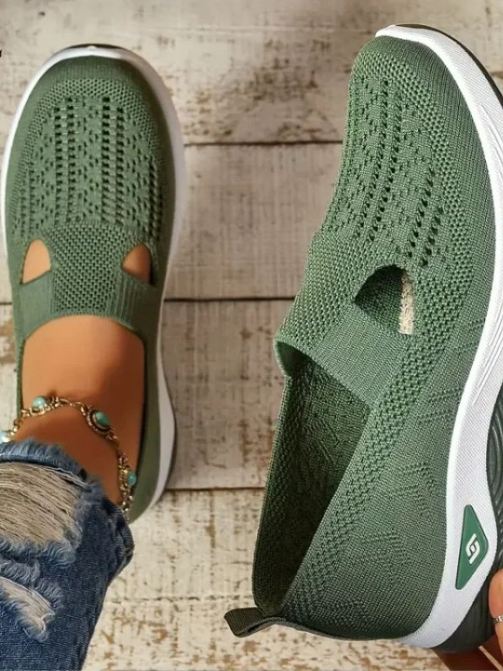 Women's Breathable Slip-On Sneakers with Cushioned Sole