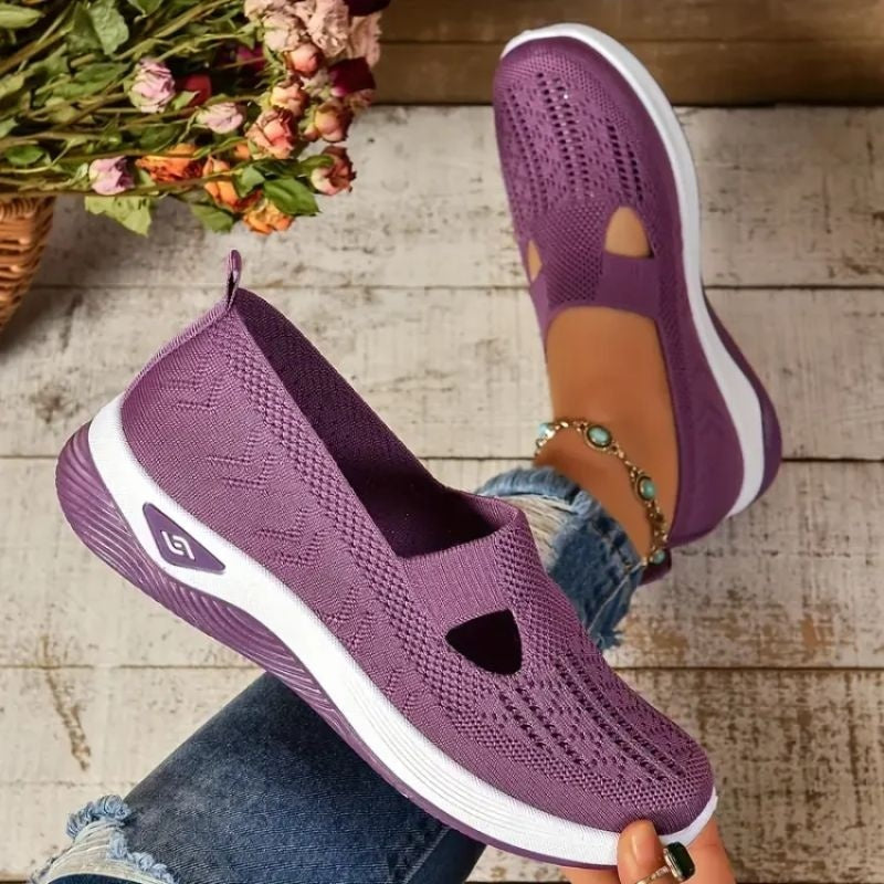 Women's Breathable Slip-On Sneakers with Cushioned Sole
