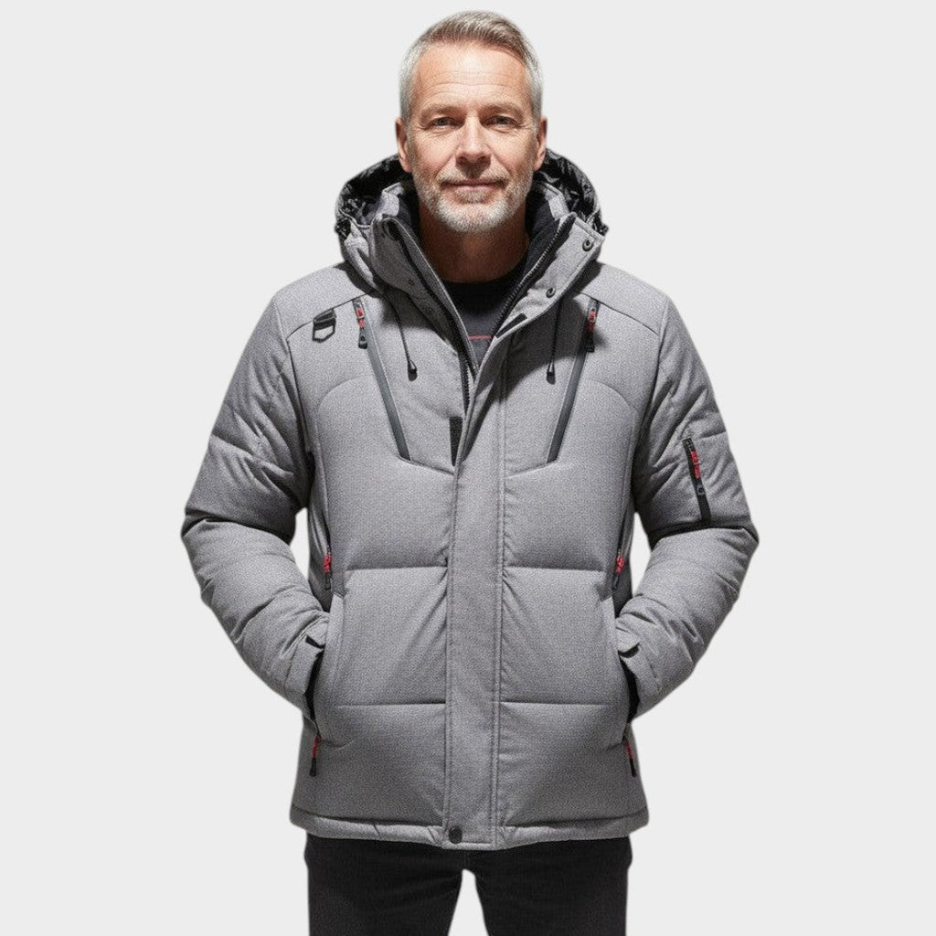 Men's Solid Waterproof Winter Jacket