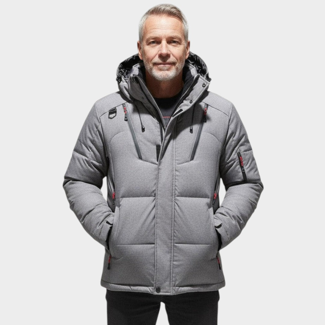 Men's Solid Waterproof Winter Jacket