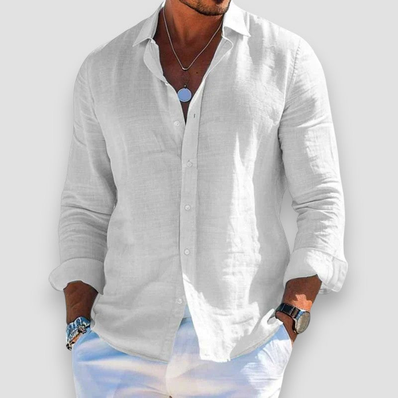 Men's Relaxed Fit Summer Shirt - White