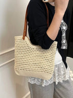 Women's Woven Straw Shoulder Bag