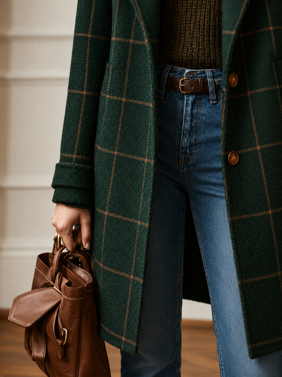 Women's Elegant Classic Plaid Coat