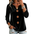 Women's Elegant Velvet V-Neck Top