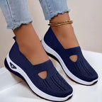 Women's Orthopedic Sneakers with Supportive Insole - Navy