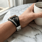 Women's Multi-Row Braided Apple Watch Band with Rhinestones