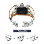 Women's Braided Multi-Strand Apple Watch Band with Tree of Life Charm