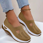 Women's Orthopedic Sneakers with Supportive Insole - Brown