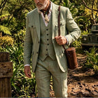 Men's Elegant Fall Winter Overcoat for Formal Occasions - Green