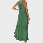 Women's Sleeveless Ruffle Trim Dress