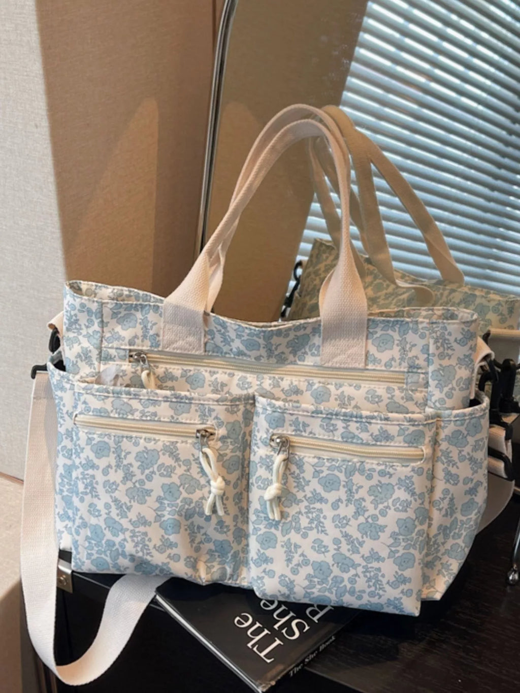 Women's Floral Crossbody Bag with Multiple Pockets