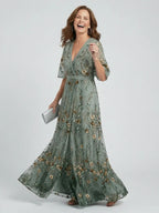 Women's Floral Print Halter Maxi Dress