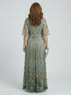 Women's Floral Print Halter Maxi Dress