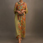 Women's Printed Winter Wedding Guest Midi Dress with Matching Duster